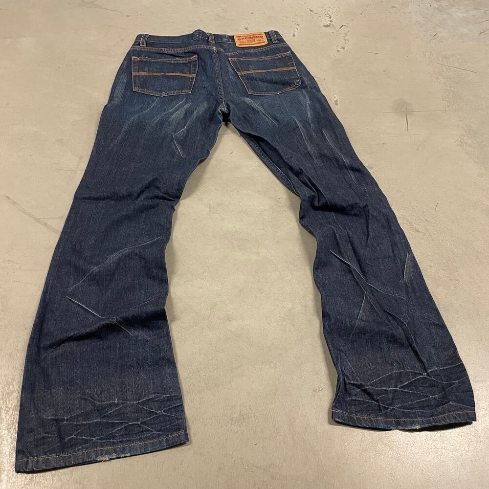 Y2K dark wash low rise express bootcut flare jeans 29x31 - Picture 2 of 6